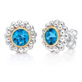 Blue Topaz Stud Earrings